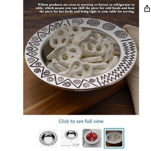 Wilton Armetale Reggae Dipping Bowl Small Snack Serving Bowl Cook/Chill/Grill 6”